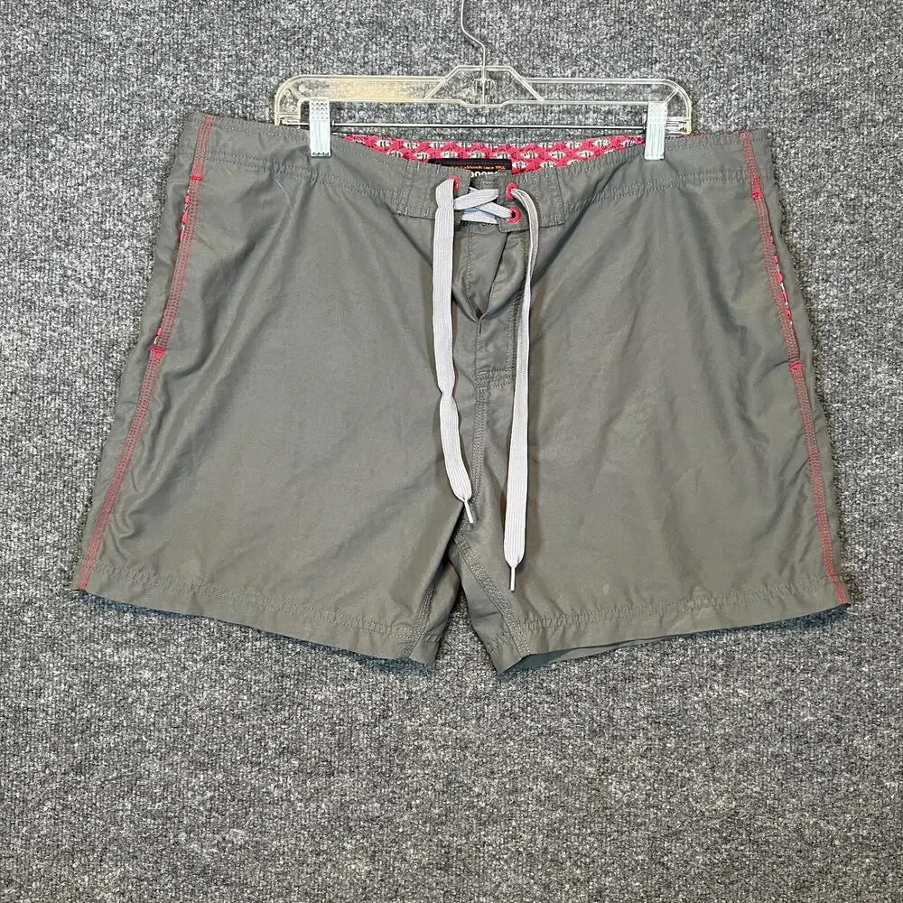 Reyn‎ Spooner Swim Trunks Mens 40 Gray Board Shorts Lightweight Beach Surf